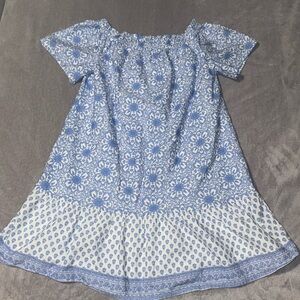 Vineyard Vines Martha’s Vineyard Blue Hydrangea Off Shoulder Summer Dress- Large